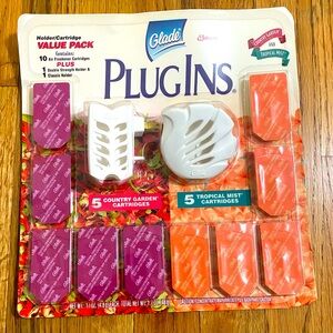 New Vintage 1999 Glade Plug Ins Value Pack Country Gardens Tropical 10 Refills